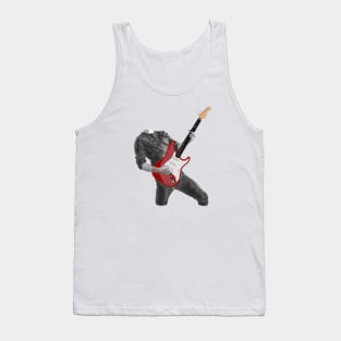 Rock n Roll Guitar Player, Red Tank Top